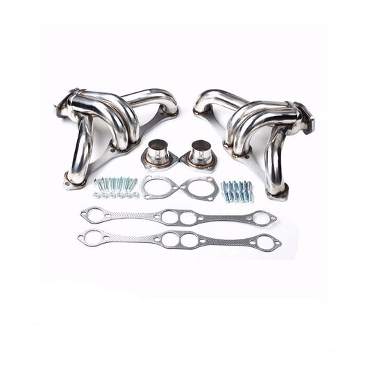 Exhaust Header Manifold for 1955 and Up Chevy GMC SBC Small Block Hugger V8 262 265 283 305 327 350 400 Dynofit